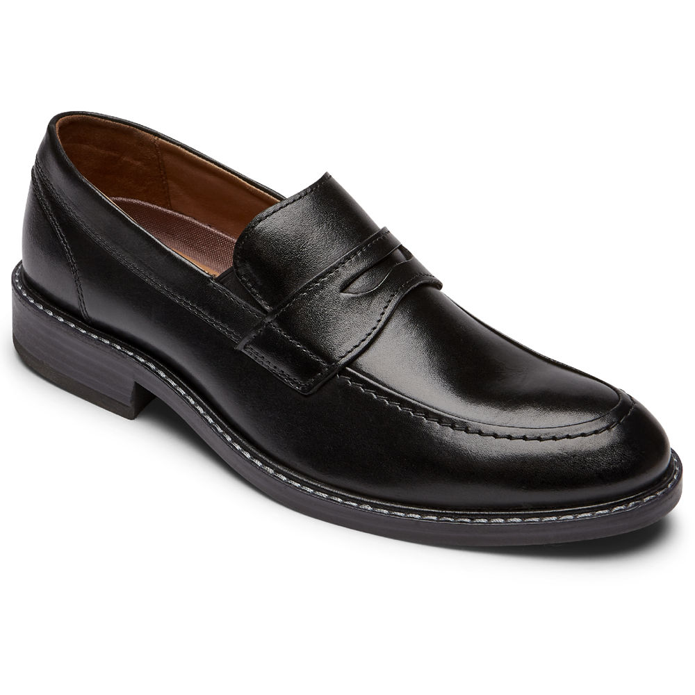 Rockport Loafers For Mens Black - Kenton Penny - BI5694301